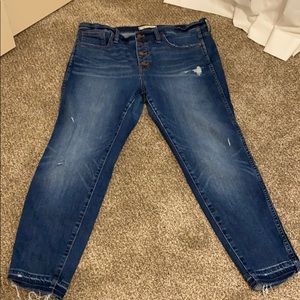 Made well crop button front jeans